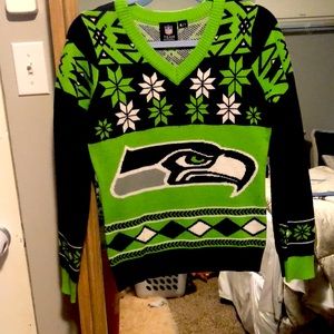 Seahawks Christmas sweater!